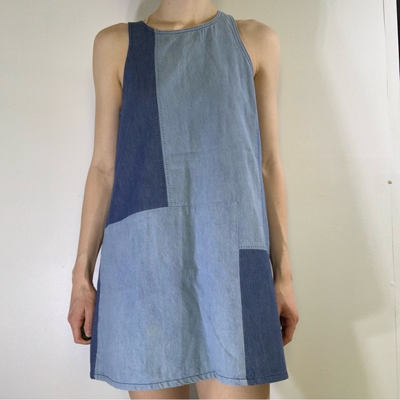 Patchwork Denim Dress - Picture 1 of 9